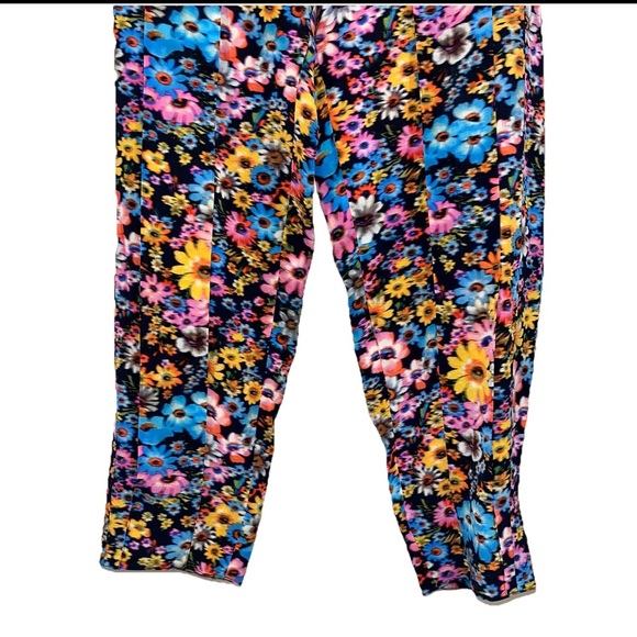 STELLA MCCARTNEY Sophie Silk Set Dark Floral Top Pant IT 40 US 4 Matching Outfit - Picture 12 of 16